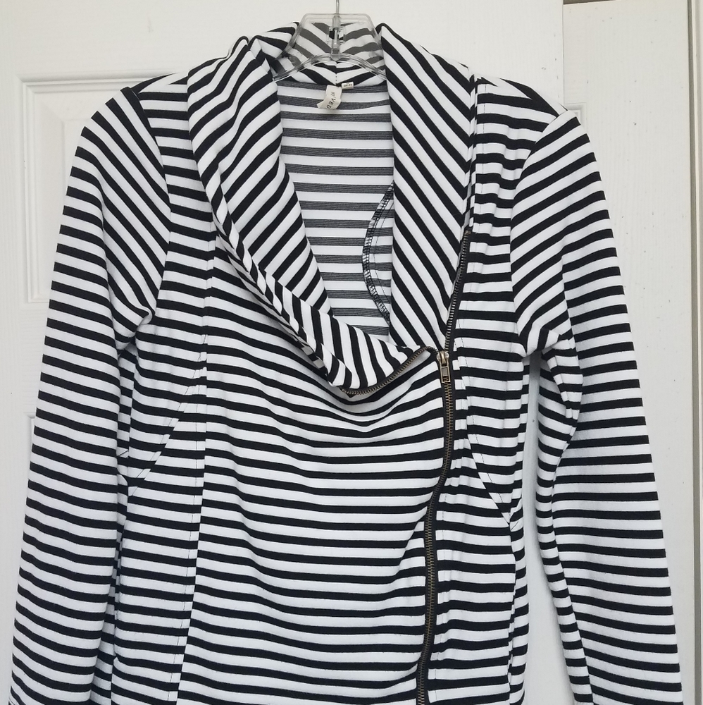 Black and white striped sweater